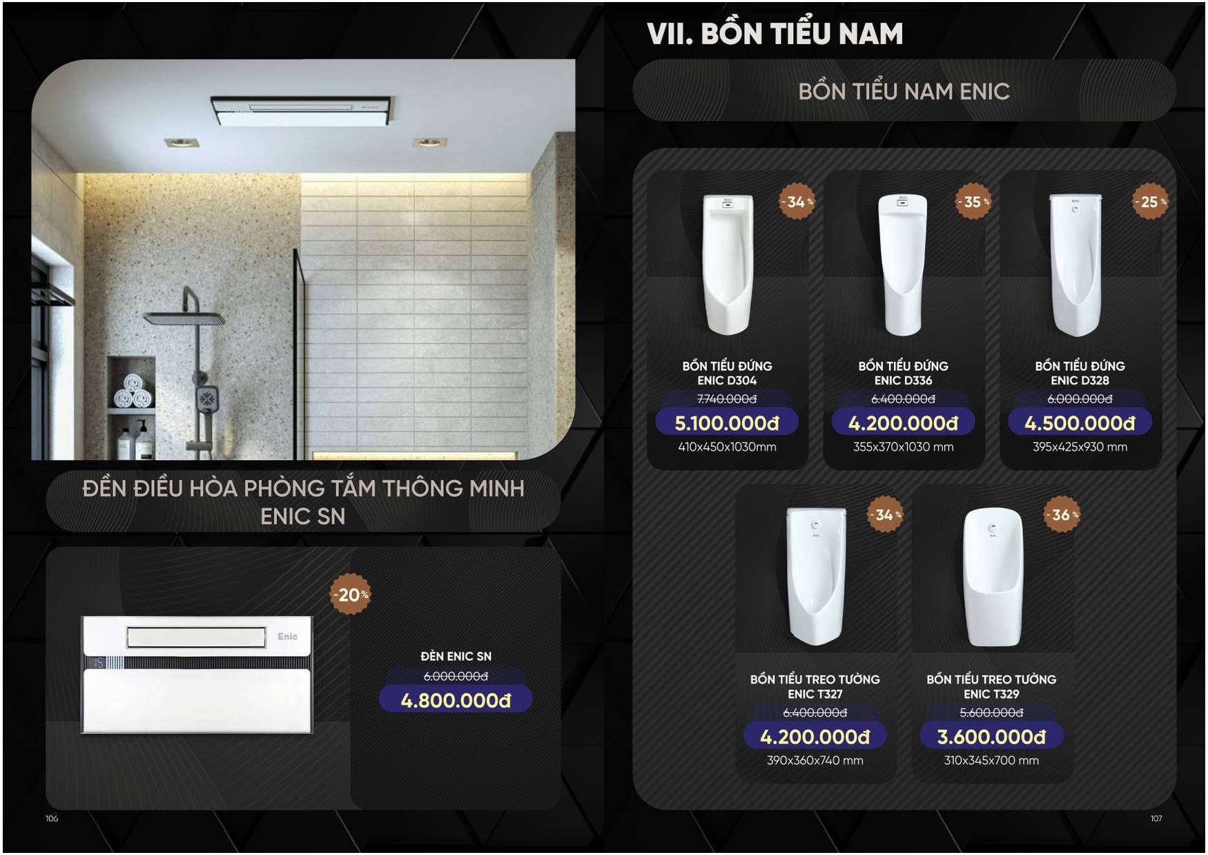 Bảng giá và Catalogue Thiết bị vệ sinh thông minh ENIC /Page 53